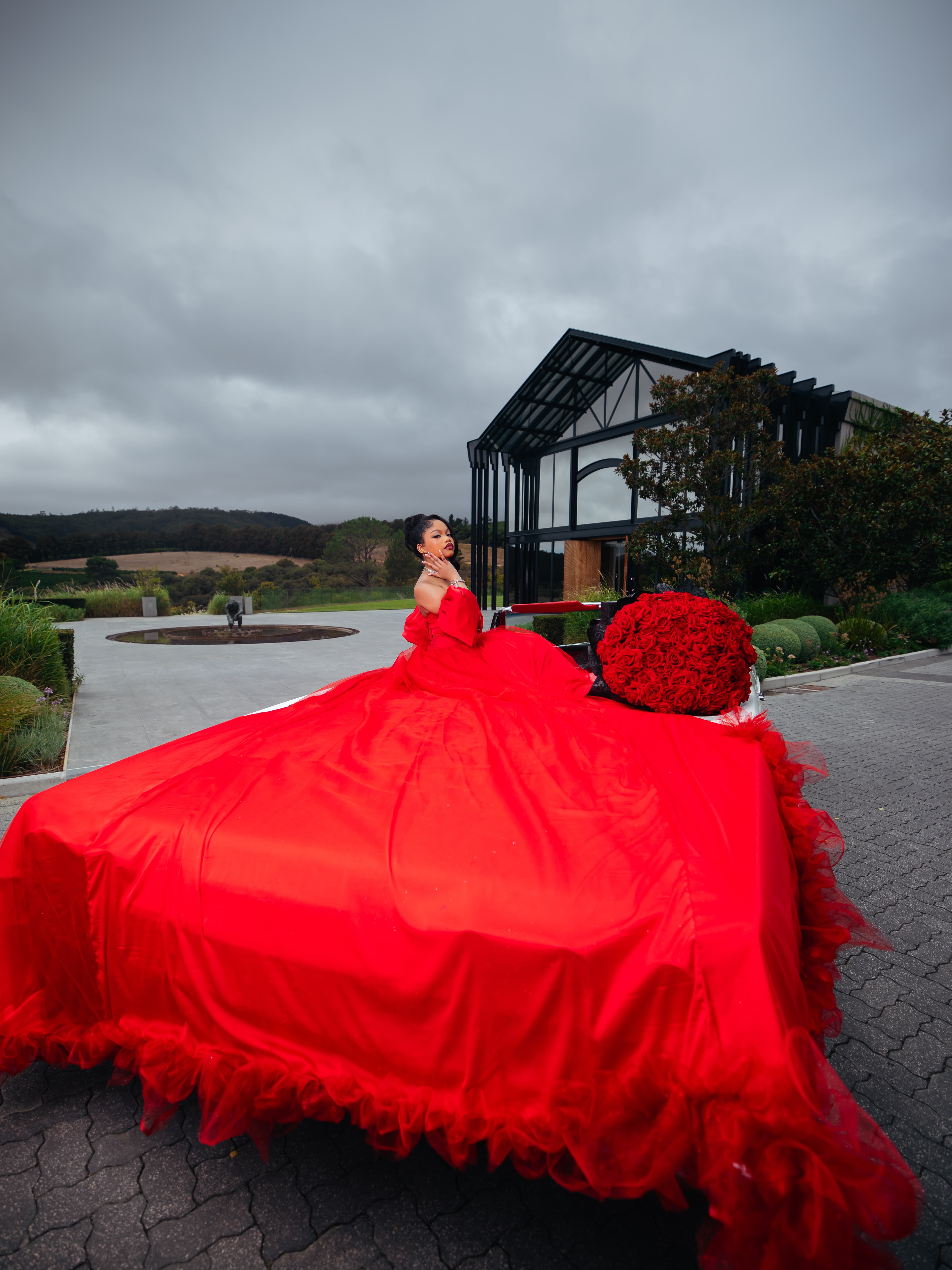 Flying dress red tall