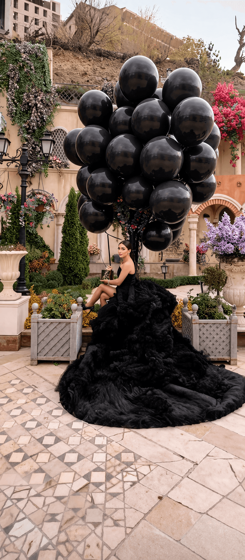 Velvet Noir flying dress