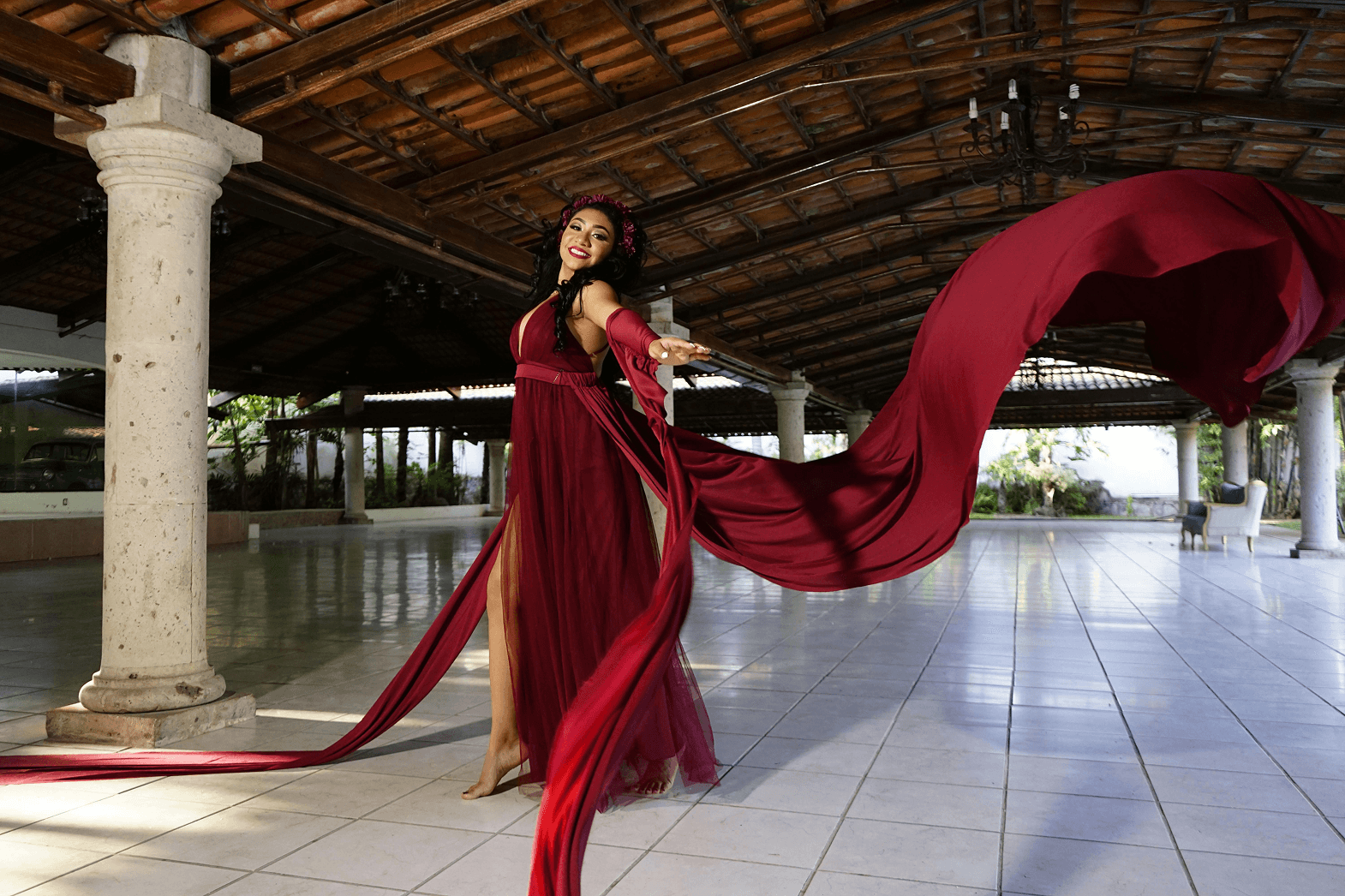 Flying dress Cape Town background